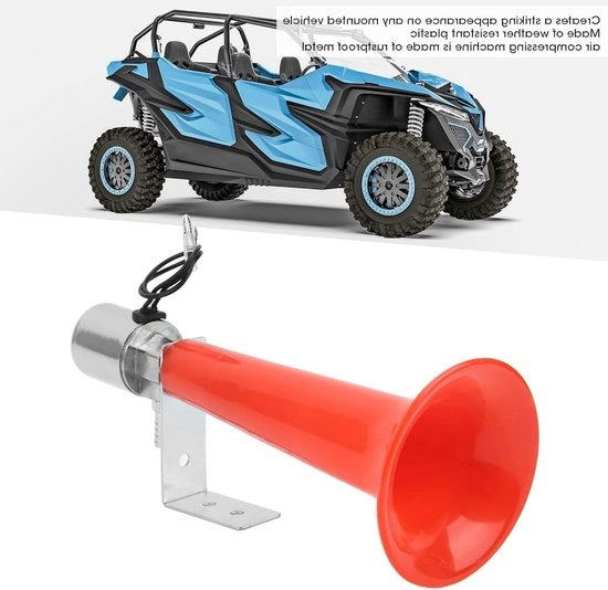 Fischietto Acustico 180DB - Fischietto 12 Volt - Gestoatore di Pressione - Fischietto di Bordo - Fischietto con Compressore - Materiale ABS Resistente alle Intemperie - Fischietto di Auto