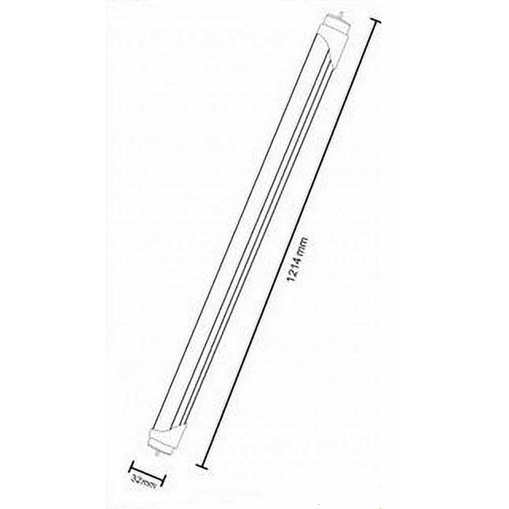 Trade Shop - Tubo Neon Led T8 Opaco 26 Watt Connessione Bilaterale Luce 4000k 6500k T8-26w-o - -bianco Freddo      -