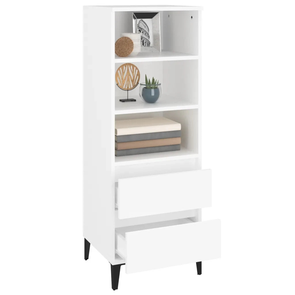 Credenza-Buffet-Armadio da cucina Bianco 40x36x110 cm in Legno Multistrato 400128