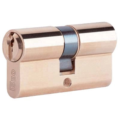 CILINDRO SAGOMATO 8209 ISEO  OTTONE CHIAVI 3 CAMMA DIN MM 80 40+40