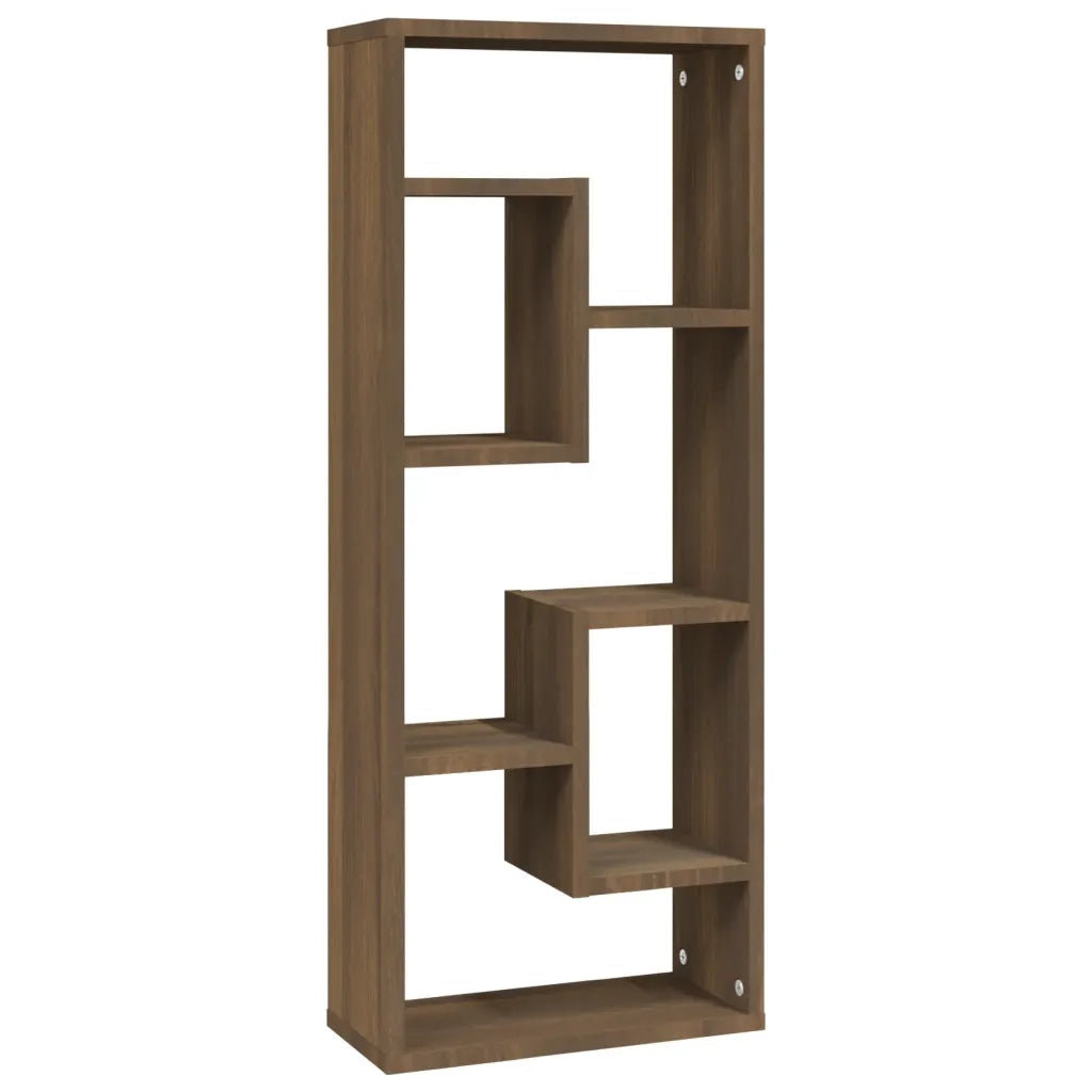 Mensola a Muro Rovere Marrone 36x16x90 cm in Legno Multistrato 815848