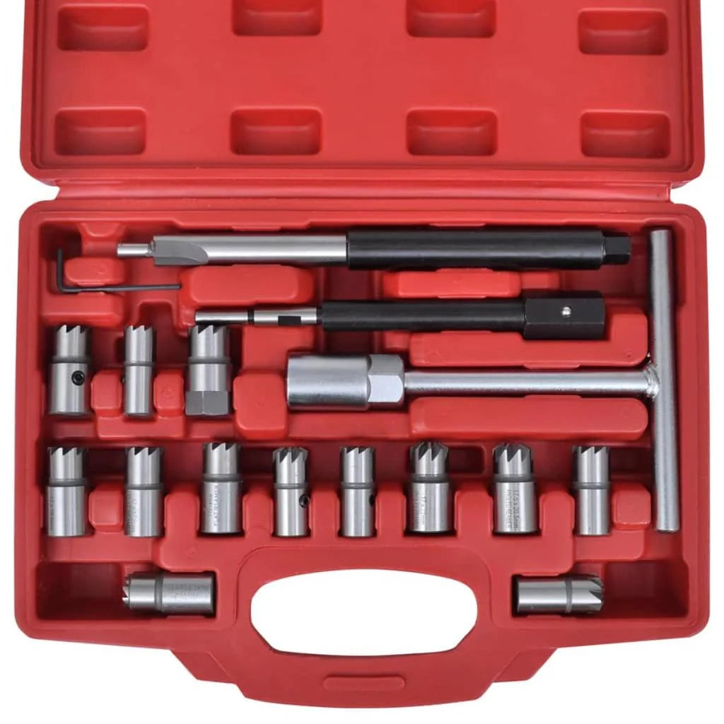 Kit di rettifica per sedi iniettori diesel da 17 pezzi e set di utensili per motore 02_0004157