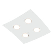 Plafoniera Spinnaker 4 elementi, lampada da soffitto e parete a LED, attacco GX53, design moderno, finitura bianca, IP20 - Rossini Group
