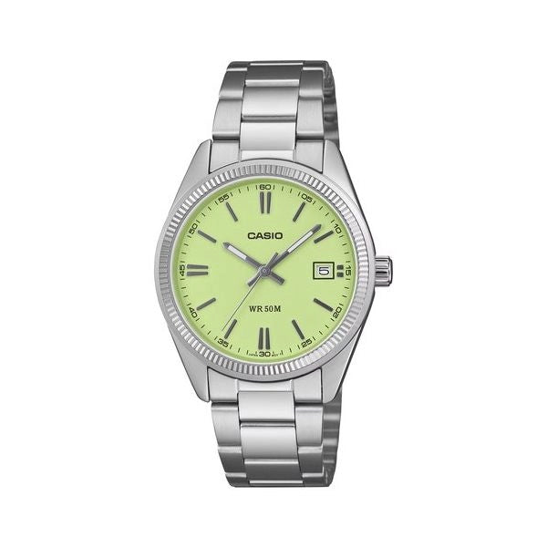 Orologio casio utp 1302pd 3a2vef silver e green