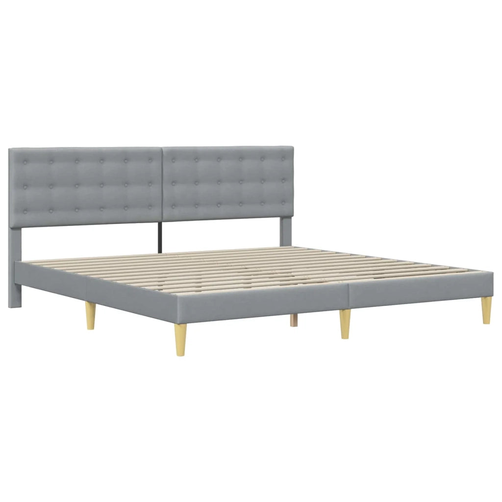 Struttura del letto Grigio Chiaro 200 x 200 cm Tessuto 42027815