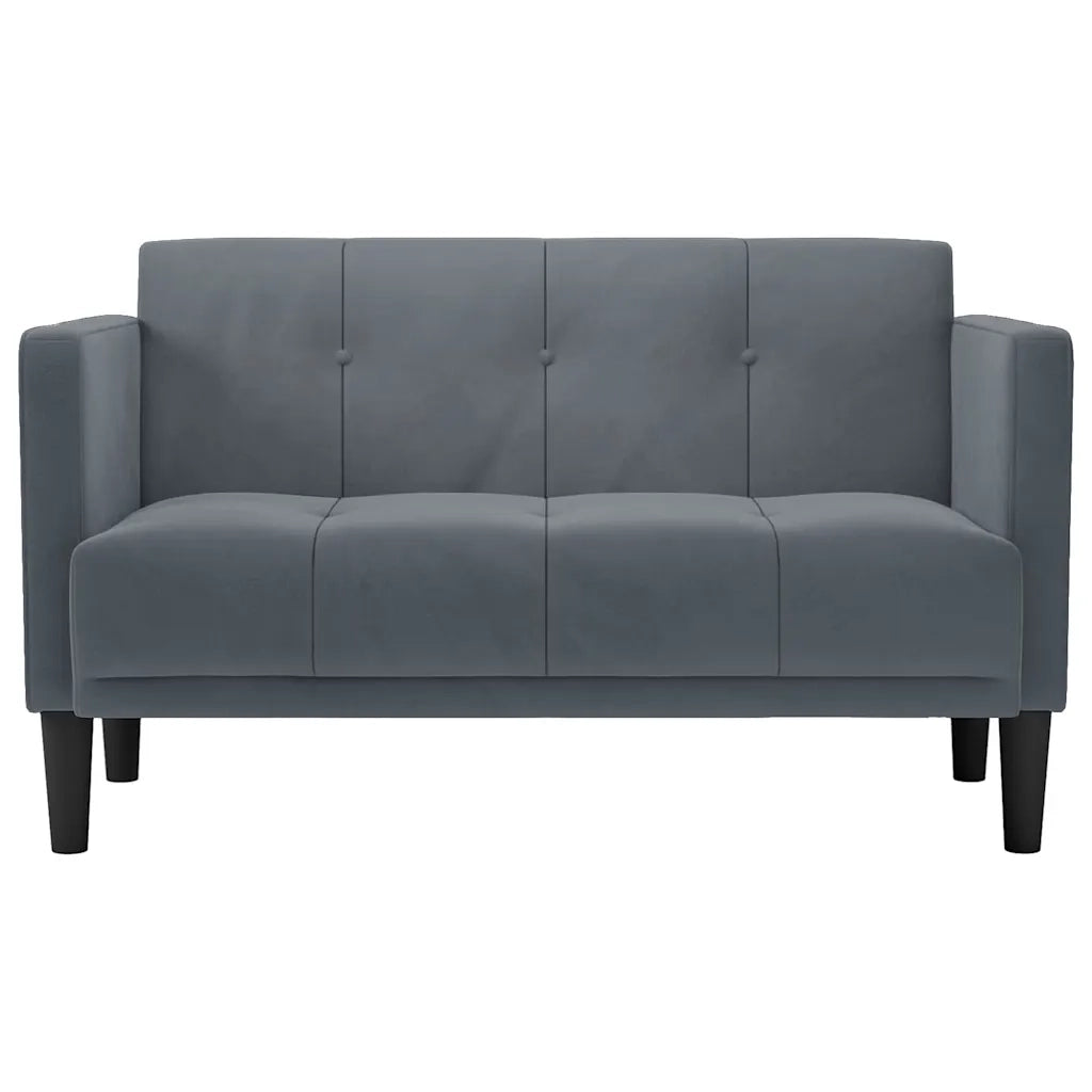Divano Divanetto Grigio Scuro 111 cm in Velluto 4100571