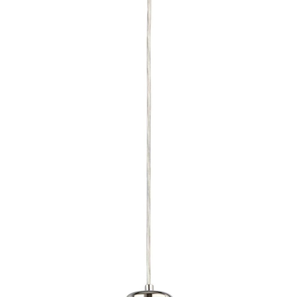 Lampadario Contemporaneo Ciclon Metallo Cromo Vetro Trasparente Led 6W 3000K