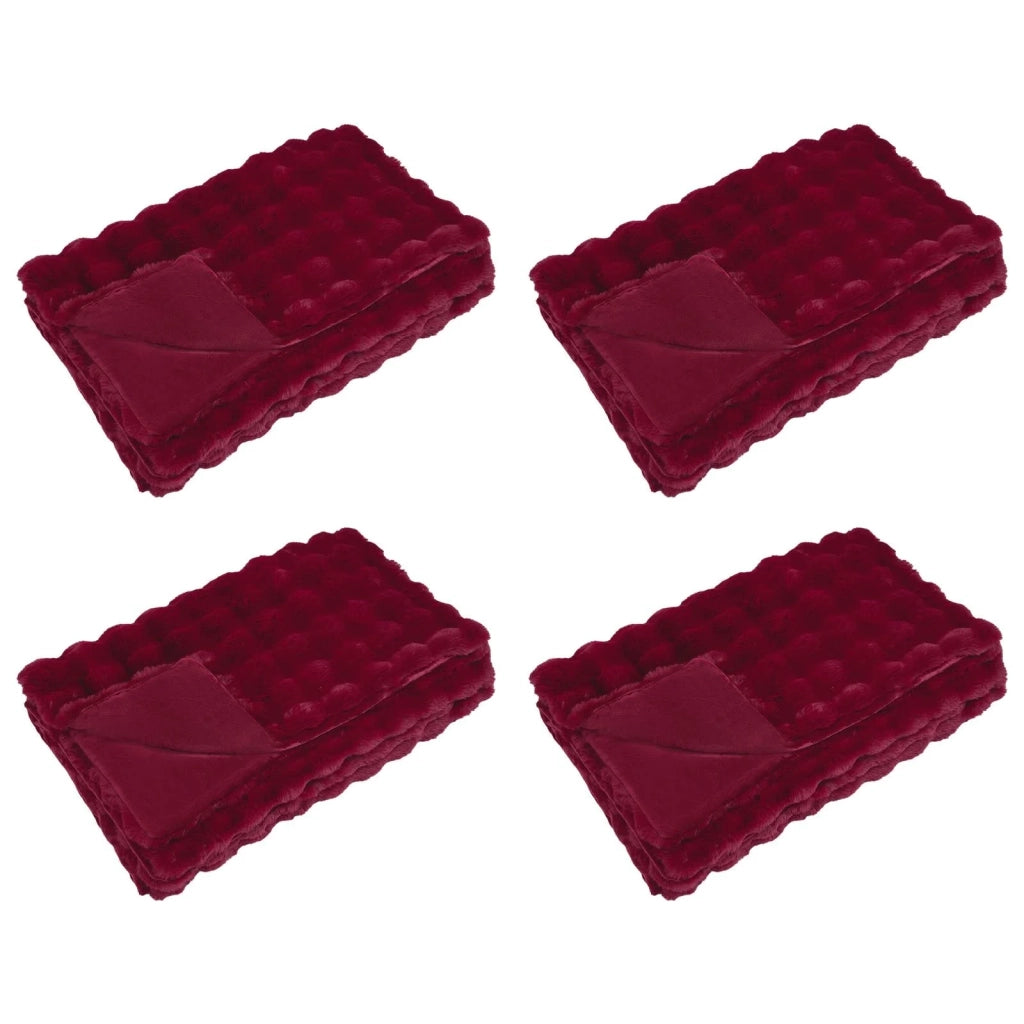 Coperta antiscivolo in finta di coniglio Olite 4 pcs Poliestere