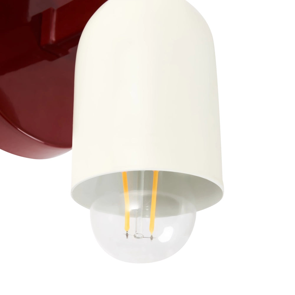 Set di 2 lampade da parete a due luci Up-Down Scones rosso