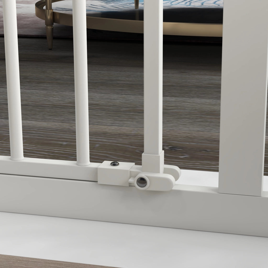 Cancelletto di Sicurezza per Animali ¨C Xylo ¨C Chiusura Automatica Doppio Blocco Bianco