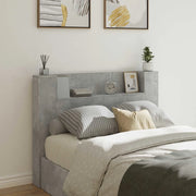 Testiera-Testata Decorativa Grigio cemento 140 x 16,5 x 103,5 cm Legno multistrato