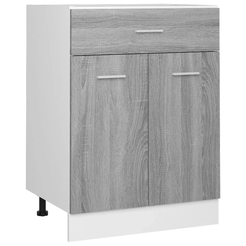 Mobiletto Grigio Sonoma 60x46x81,5 cm in Legno Multistrato cod mxl 74439
