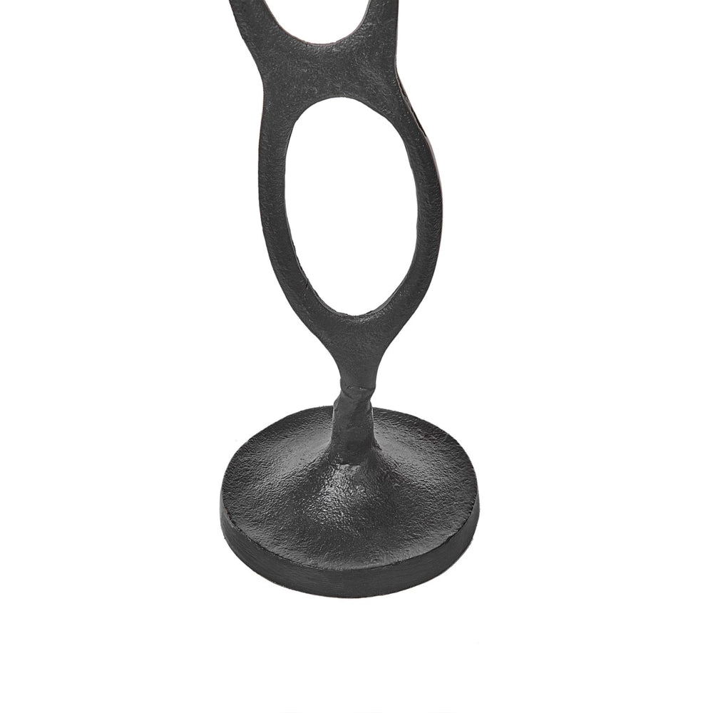 Set di 3 portacandele in metallo nero Tre misure di bastoncini per candele Moderno