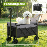 CARRELLO PIEGHEVOLE 100 L 74 x 46 x 96,5 cm Nero Acciaio