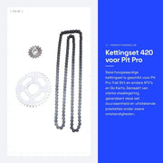Set di catene di sostituzione - 420 catena - 420 15T ingranaggio anteriore - 420 37T ingranaggio posteriore - Alta resistenza - Materiale duraturo - Sistema di trasmissione