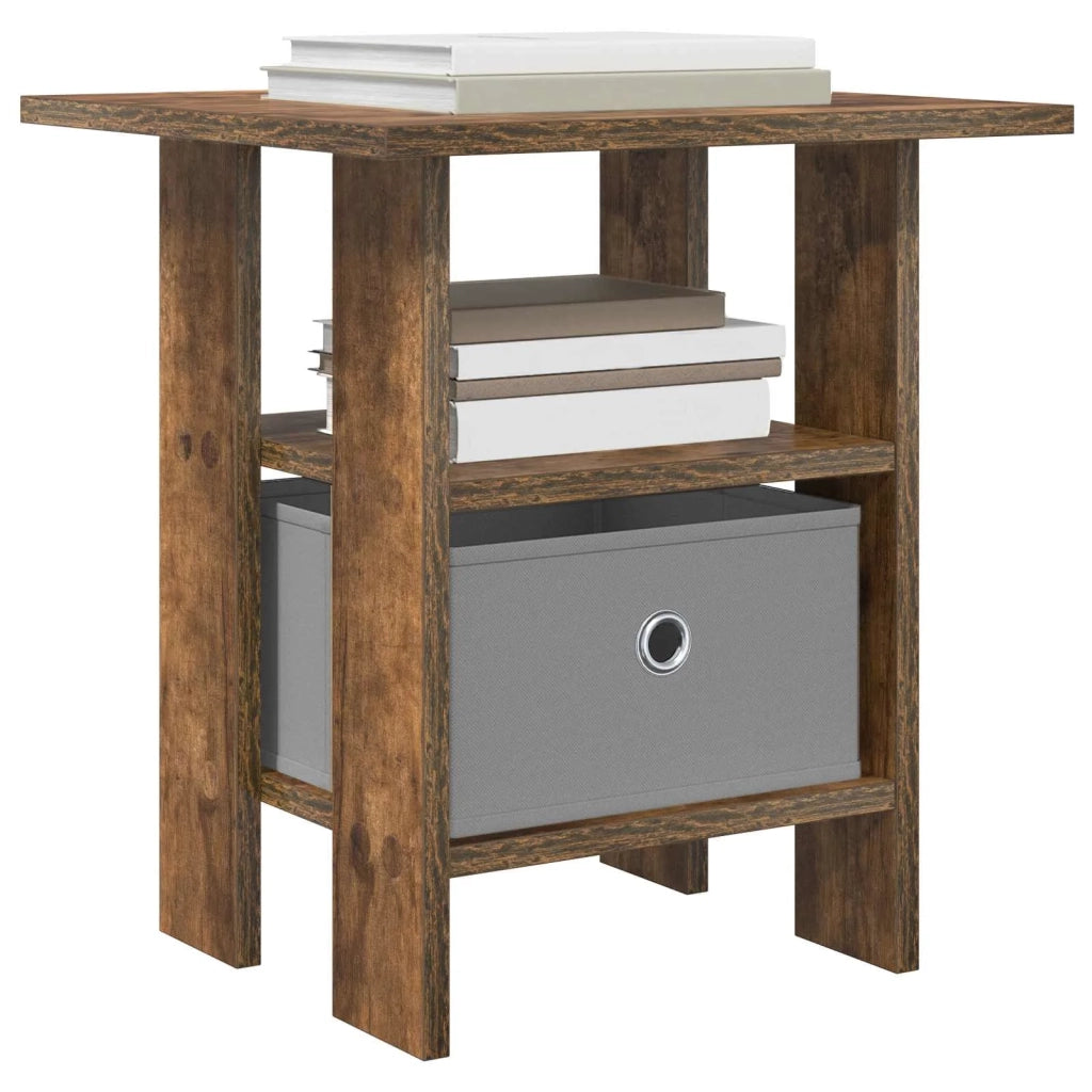 Comodino | Armadio da Notte | Mobiletto da notte Rovere fum¨¦ 41 x 40 x 45 cm Legno multistrato