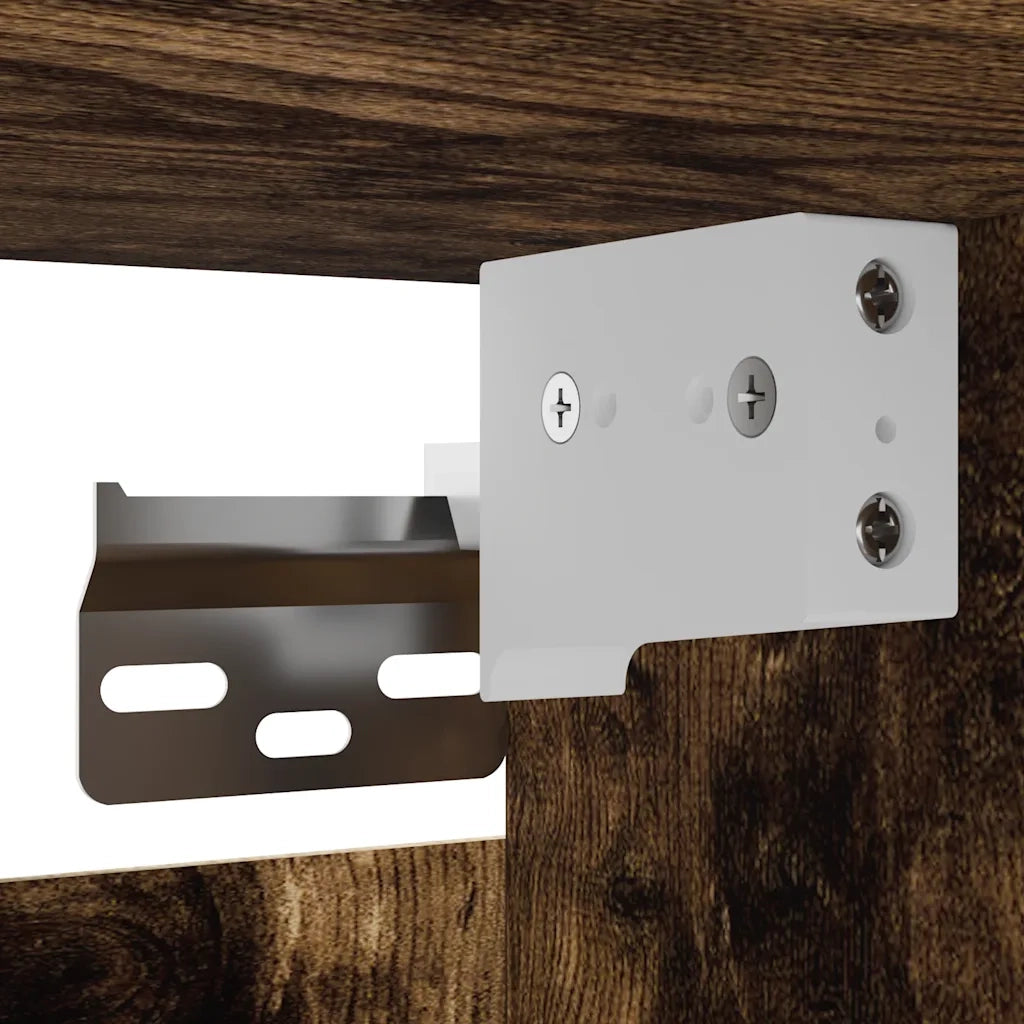 Armadietti TV Montati a Parete 2pz Rovere Fumo 30,5x30x30 cm 815136