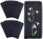 Bladwijzers in set di 15 pezzi - Cuscini di carta per libri in cotone - 20,4 x 8,6 cm - Bianchi con bordo a rilievo - Per artigianato e progetti DIY - Resistenti allo shock