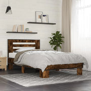 Giroletto Rovere Fumo 90x190 cm in Legno Multistrato e Metallo 846086