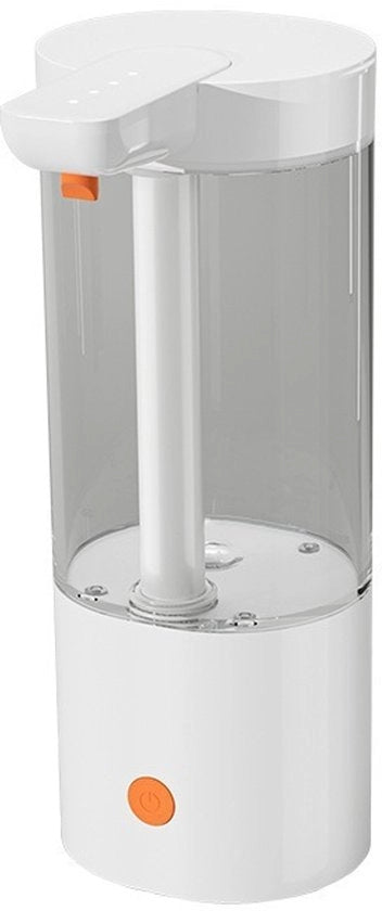 Dispensatore di sapone liquido automatico - 13,5 oz (ca. 400 ml) dispensatore di sapone liquido elettrico senza contatto per installazione a parete con 4 posizioni regolabili, ricaricabile via USB, adatto per cucine, bagni e uffici, bianco.