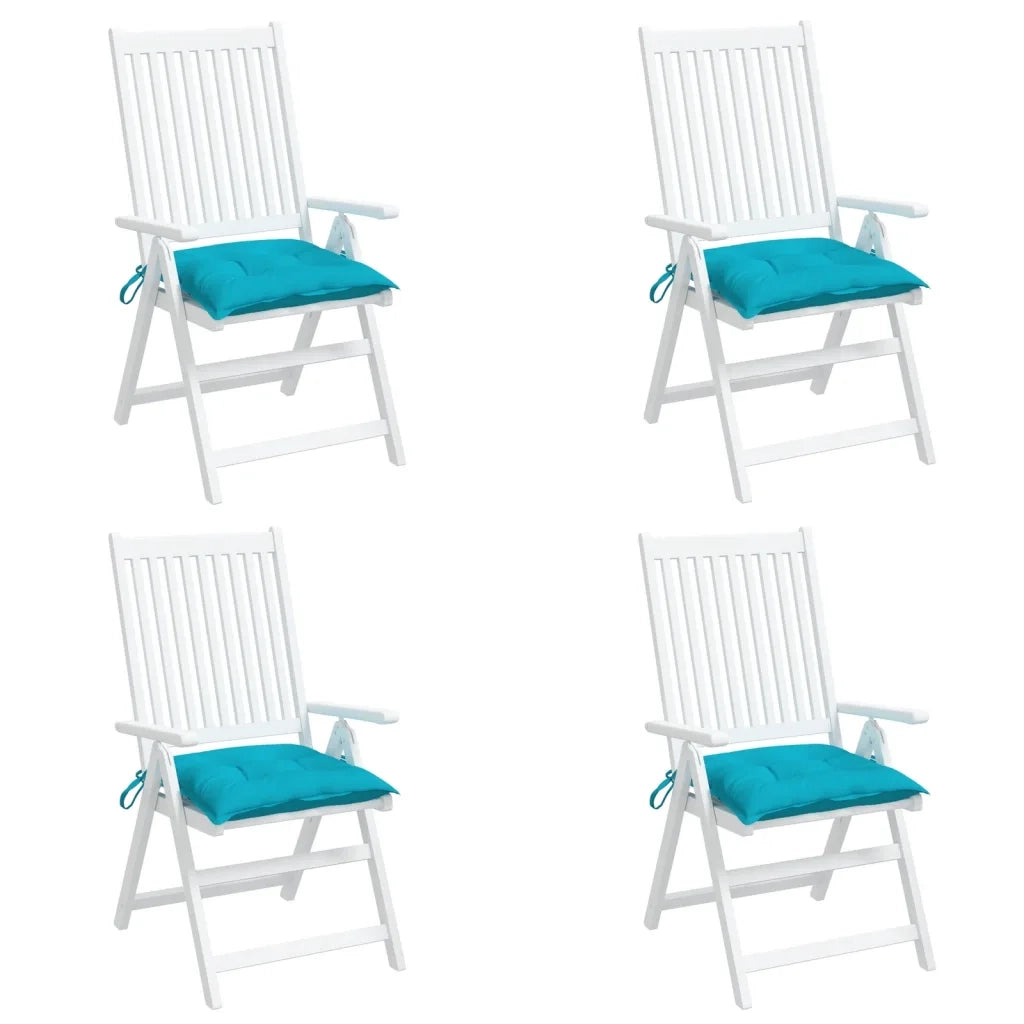 Cuscini per Sedia 4 pz Turchese 50x50x7 cm Tessuto Oxford 361562