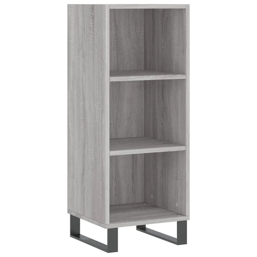 Credenza | Madia | Buffet da pranzo | Armadio da pranzo Grigio Sonoma 34,5x34x180 cm in Legno Multistrato