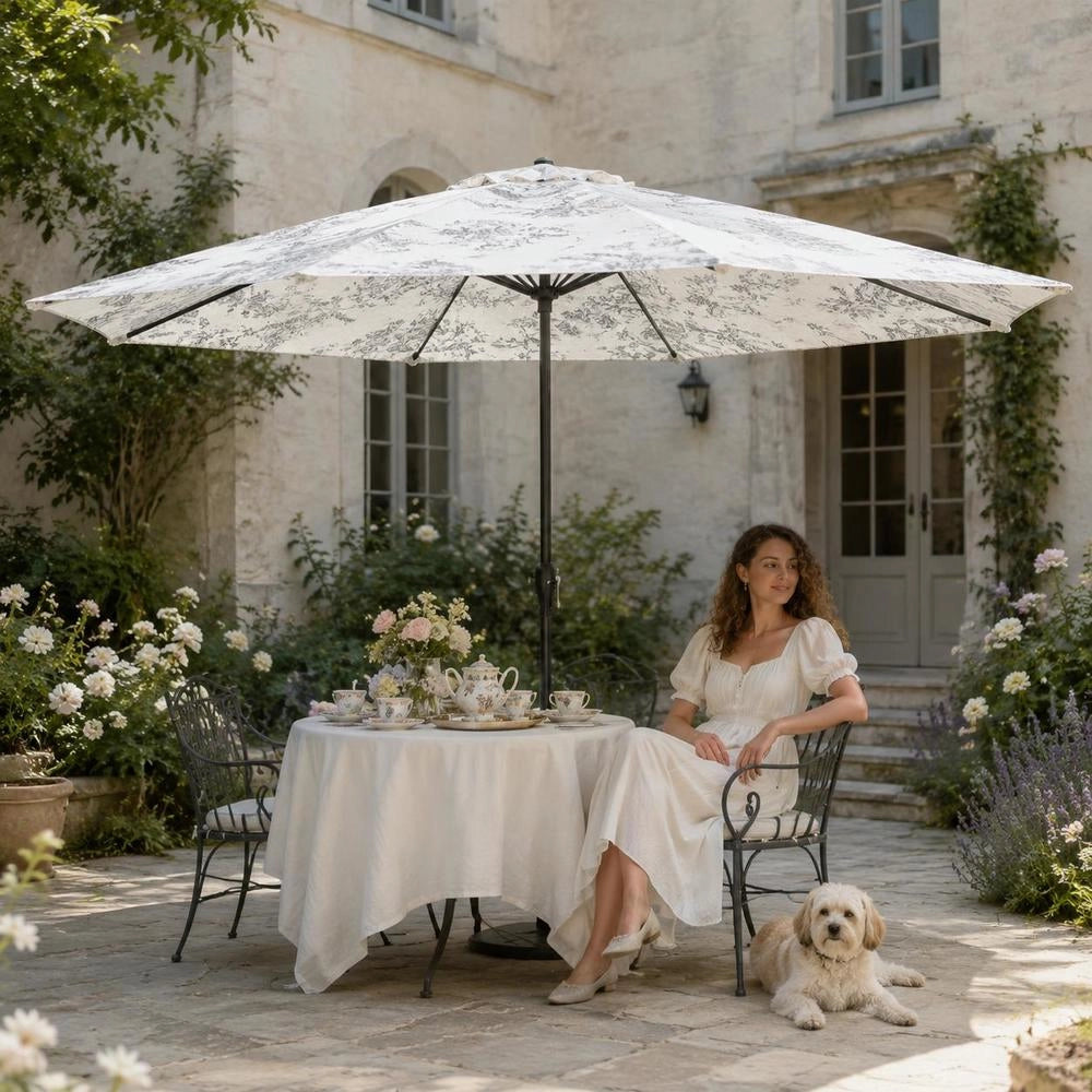 Parasol With Metal Pole 390 Cm Black