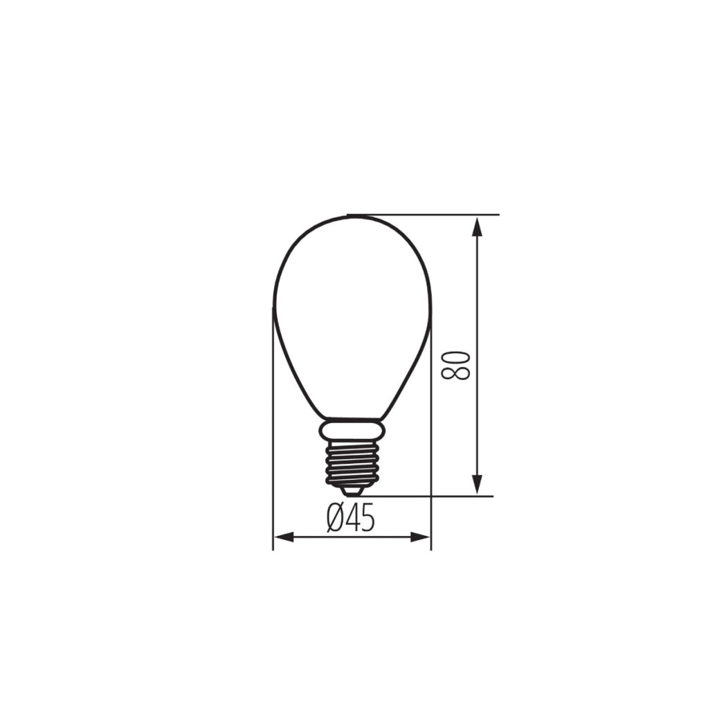 Lampadina LED Filament 4,5W E14 G45 2700K 470lm Kanlux