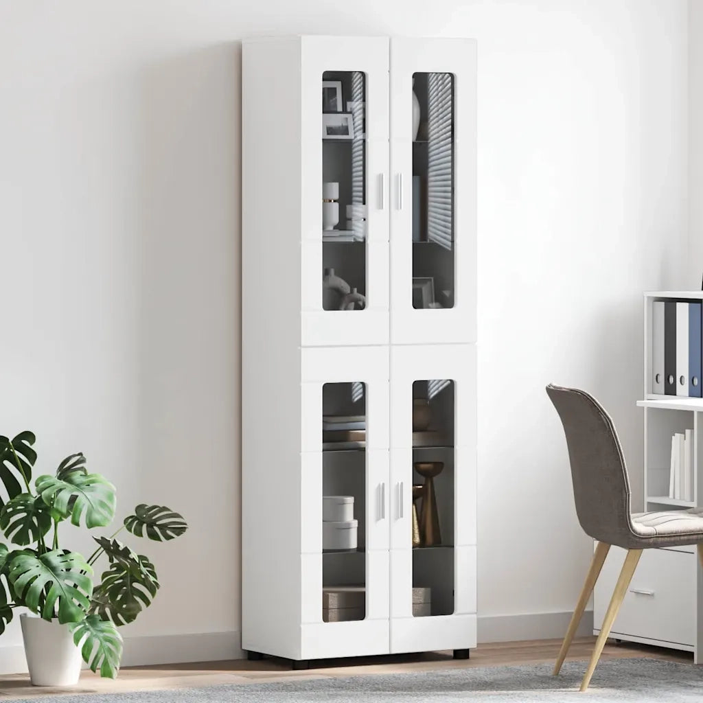 Credenza FLORIN Bianco 60 x 35 x 182 cm Legno multistrato