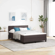 Letto a molle con materasso Marrone Scuro 140 x 200 cm Tessuto 3342138