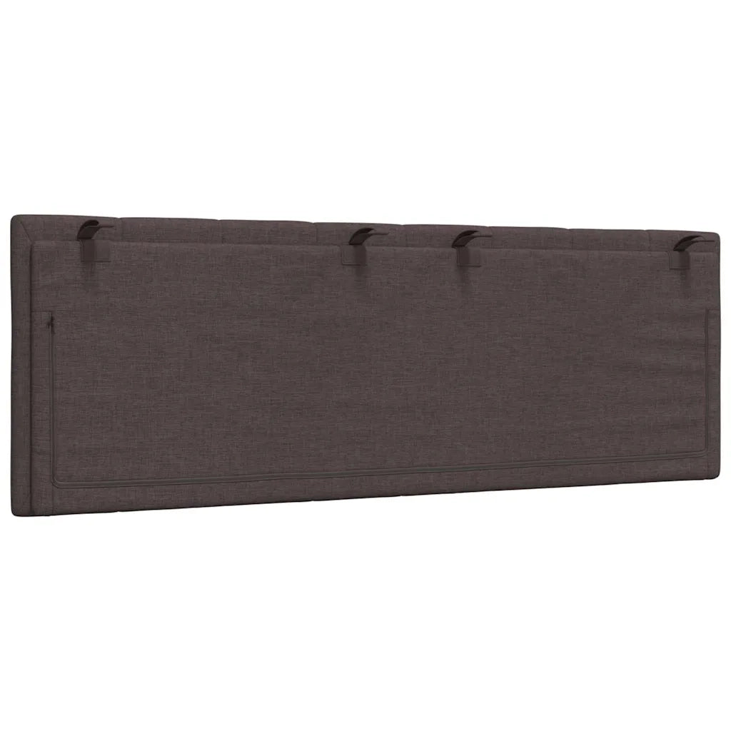 Cuscino Testiera Hanko Marrone Scuro 140 cm in Tessuto 4019166