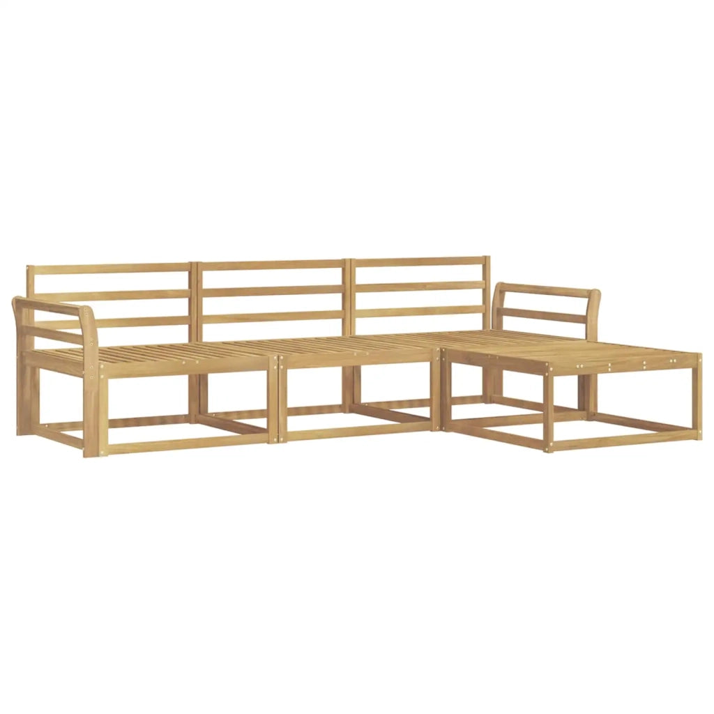 Set di divani da esterno 4 pcs Bianco 254 x 162,5 x 73 cm