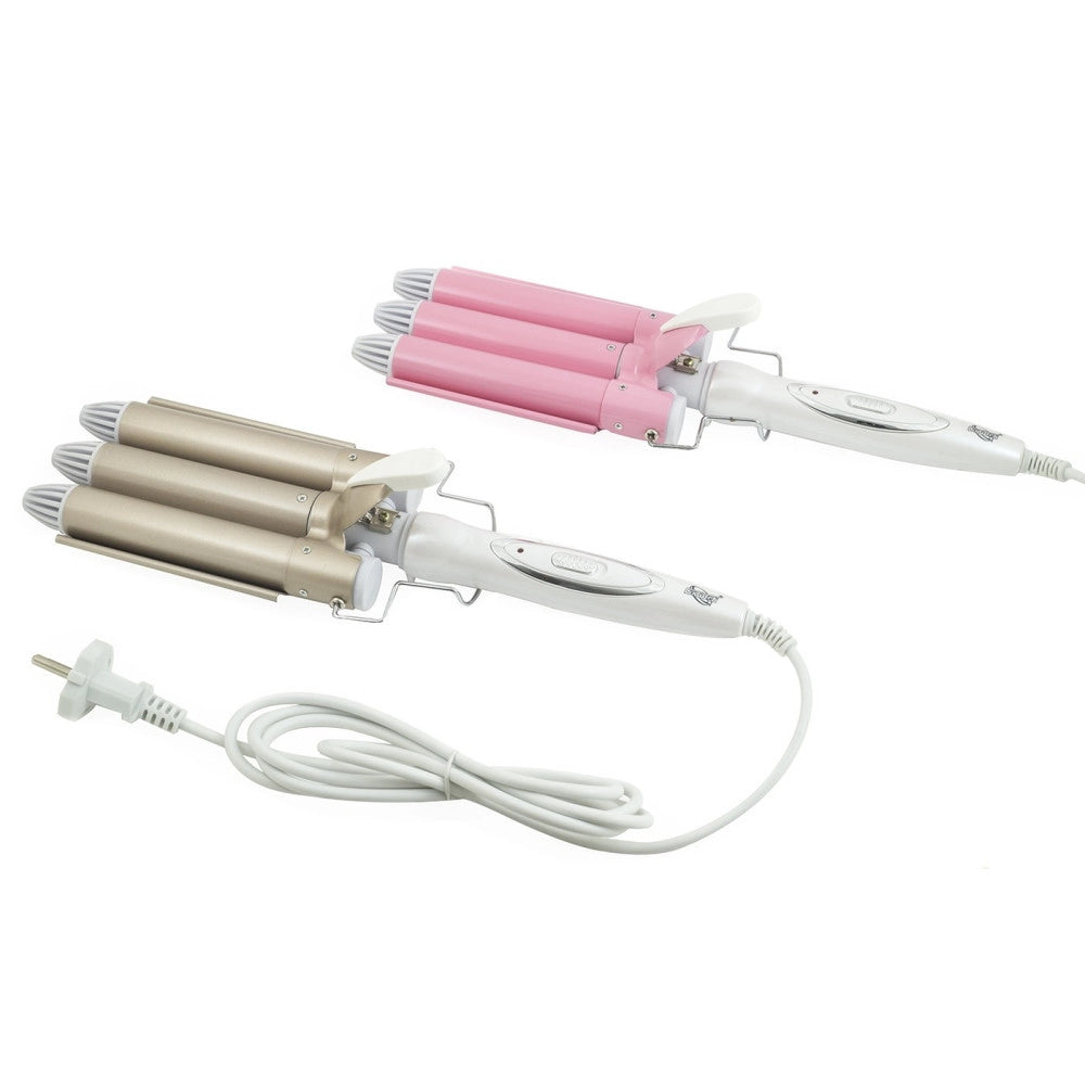 Trade Shop - Piastra Per Capelli Ondulati A Tubo F11 80 Watt Arricciacapelli Onde Triferro -