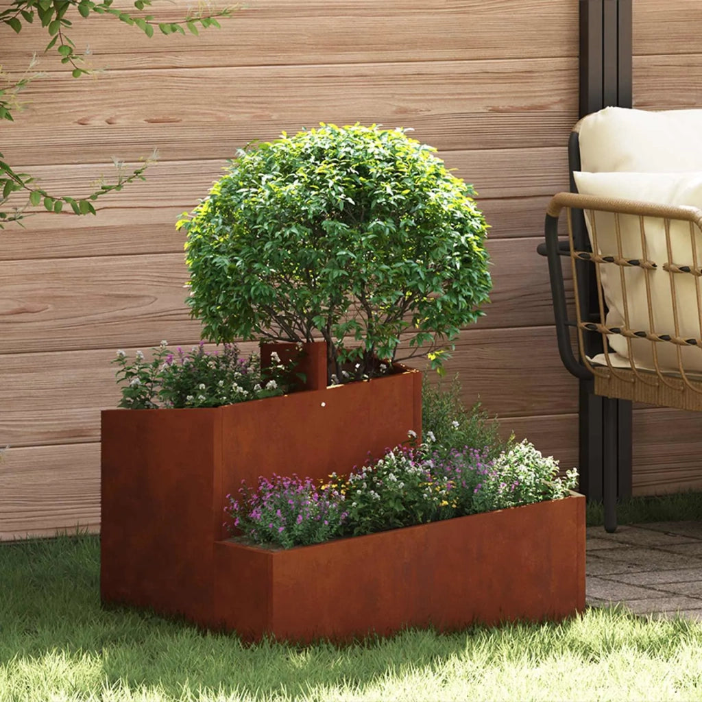 Fioriere | Cassetta per fiori | Vaso da giardino Marrone 60 x 60 x 50 cm