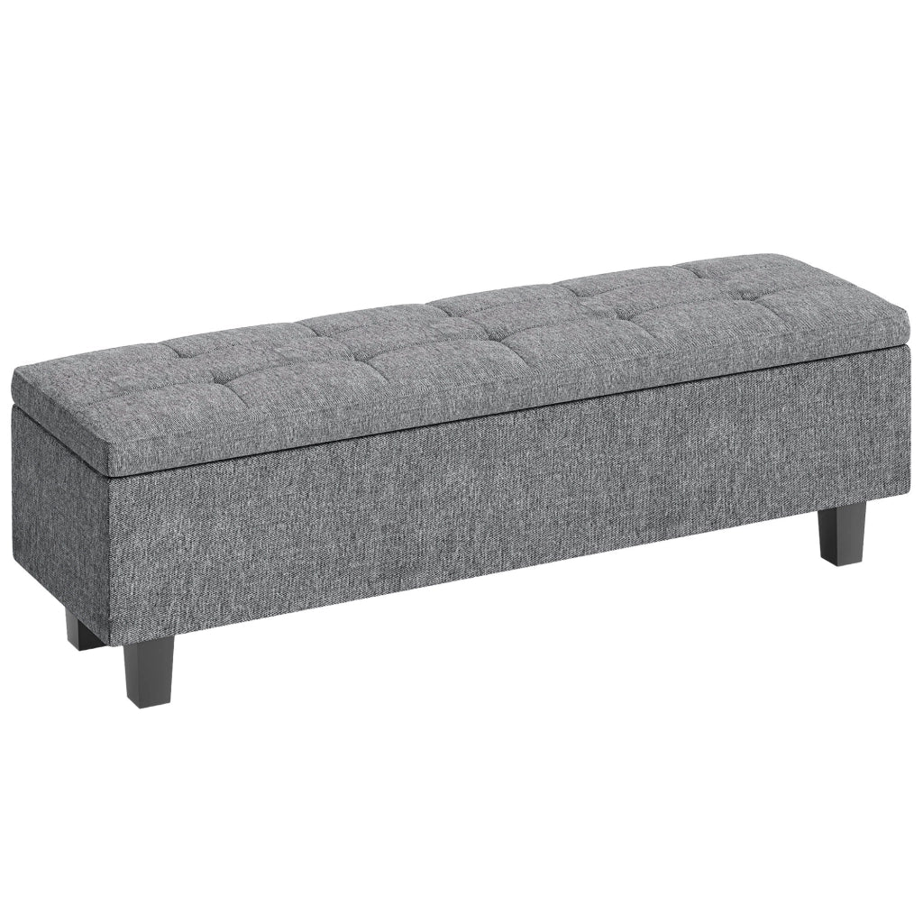 PANCA Contenitore 138x40x45 cm Lino Grigio Scuro