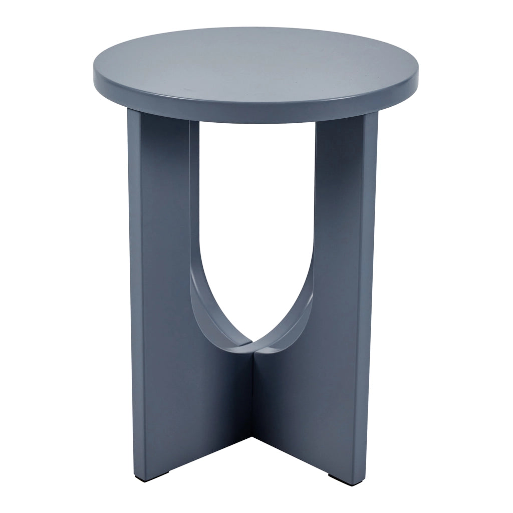 Tavolino da Caffè Kysdajore Piano Rotondo 50x40 cm Blu Grigiastro [en.casa]