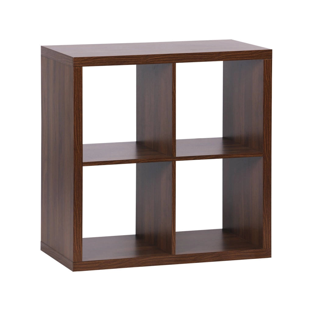 Libreria cubica a 4 scomparti, effetto noce i sweeek