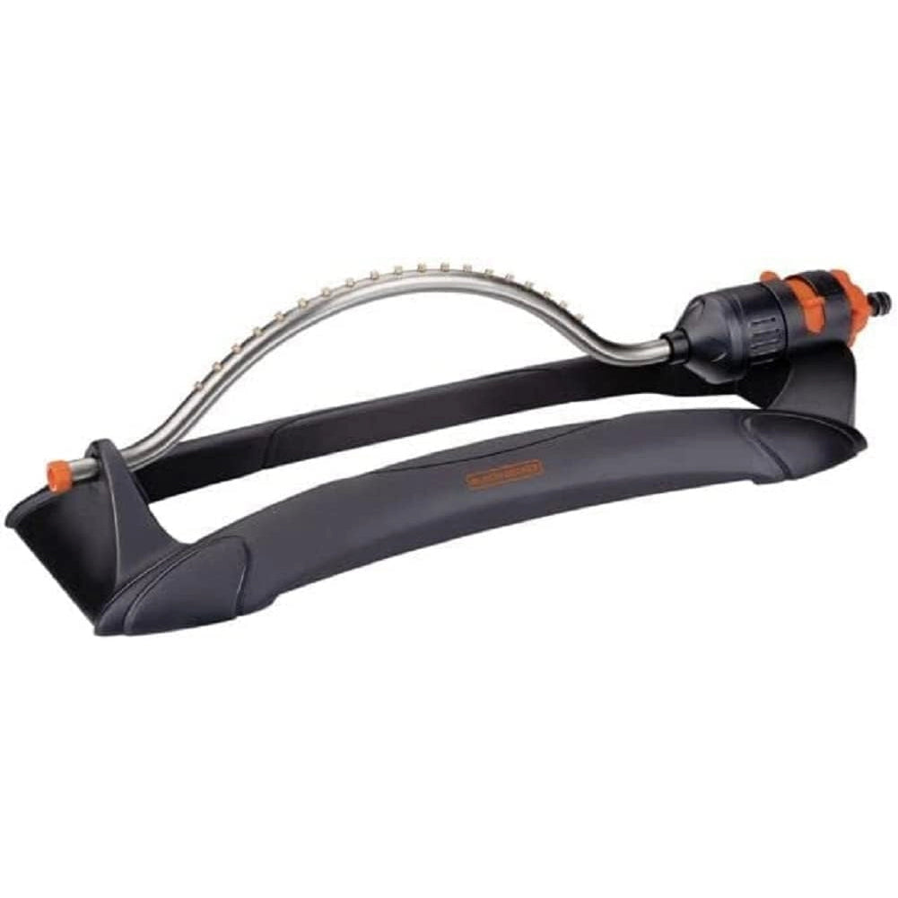 Irrigatore per Prato Girevole con 19 Ugelli Irrigazione da Giardino Oscillante Black & Decker