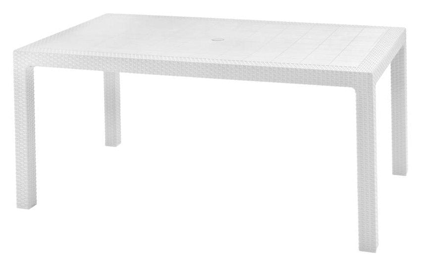 Tavolo da Giardino 160,5x94,5x74,5 cm in Resina Keter Melody Bianco