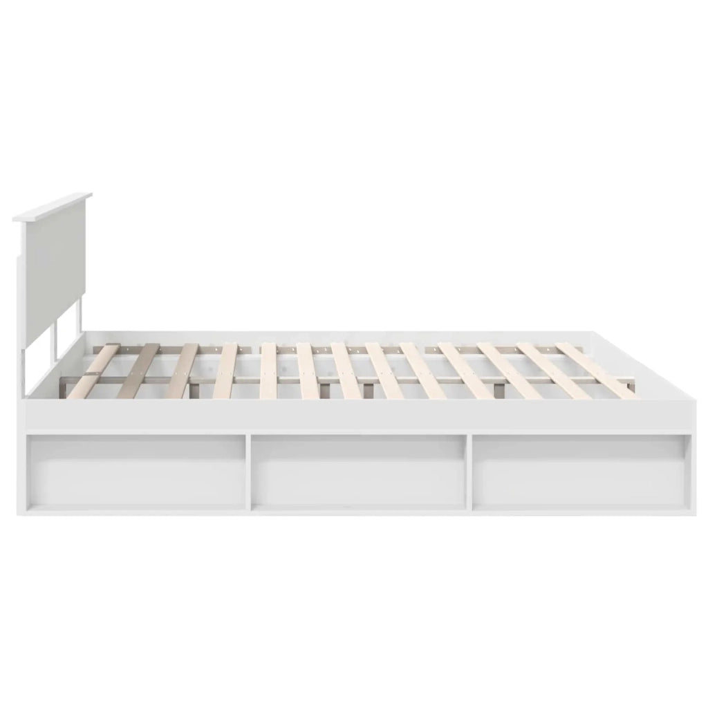 Struttura del letto Bianco 200 x 200 cm Pino massello 3410555