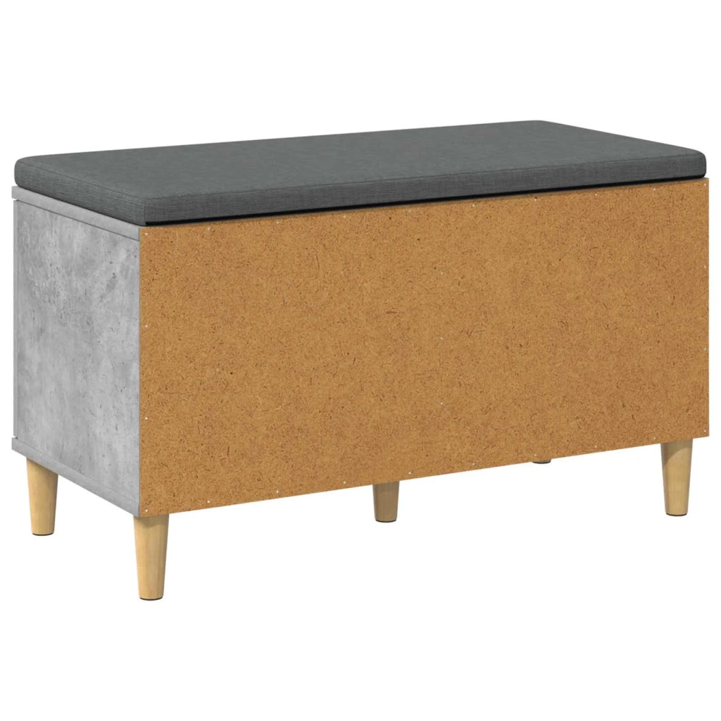 Panca per ingresso con cuscino Grigio Cemento 80 x 38 x 46 cm 891531