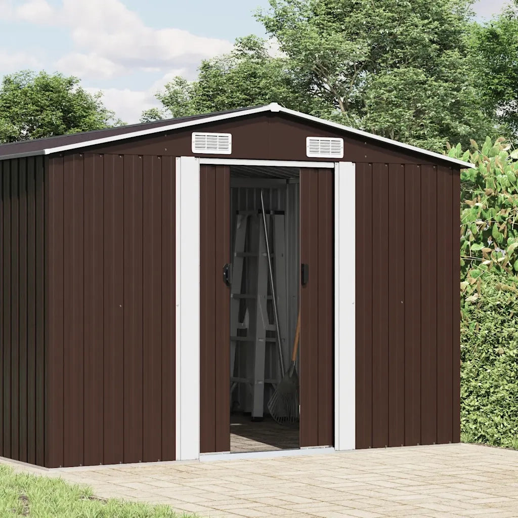Capanno da Giardino Marrone 257x990x181 cm in Acciaio Zincato cod mxl 65806