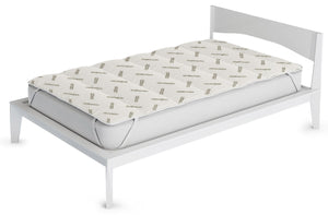 Topper Trapuntato Imbottito Matrimoniale Antiacaro con Elastici Grigio Chiaro