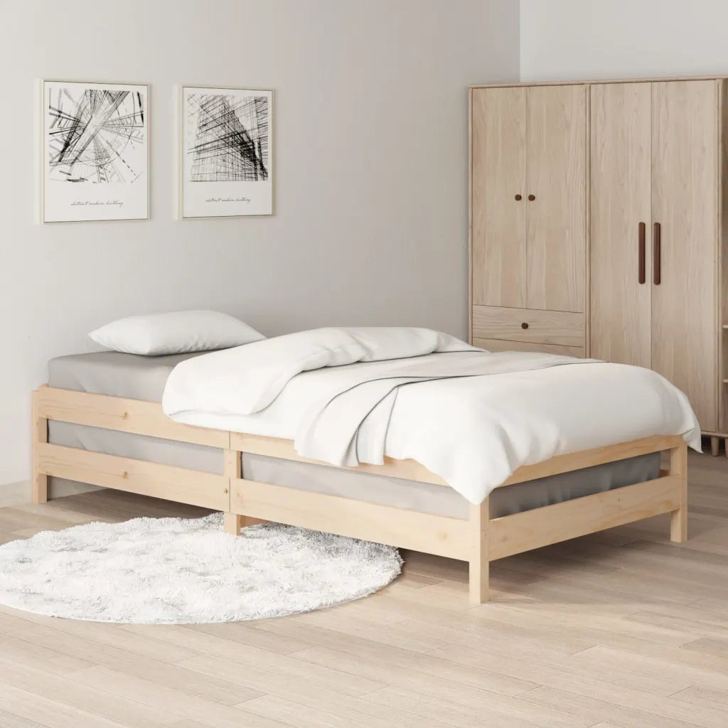 Letto Impilabile 75x190 cm in Legno Massello di Pino cod mxl 62557