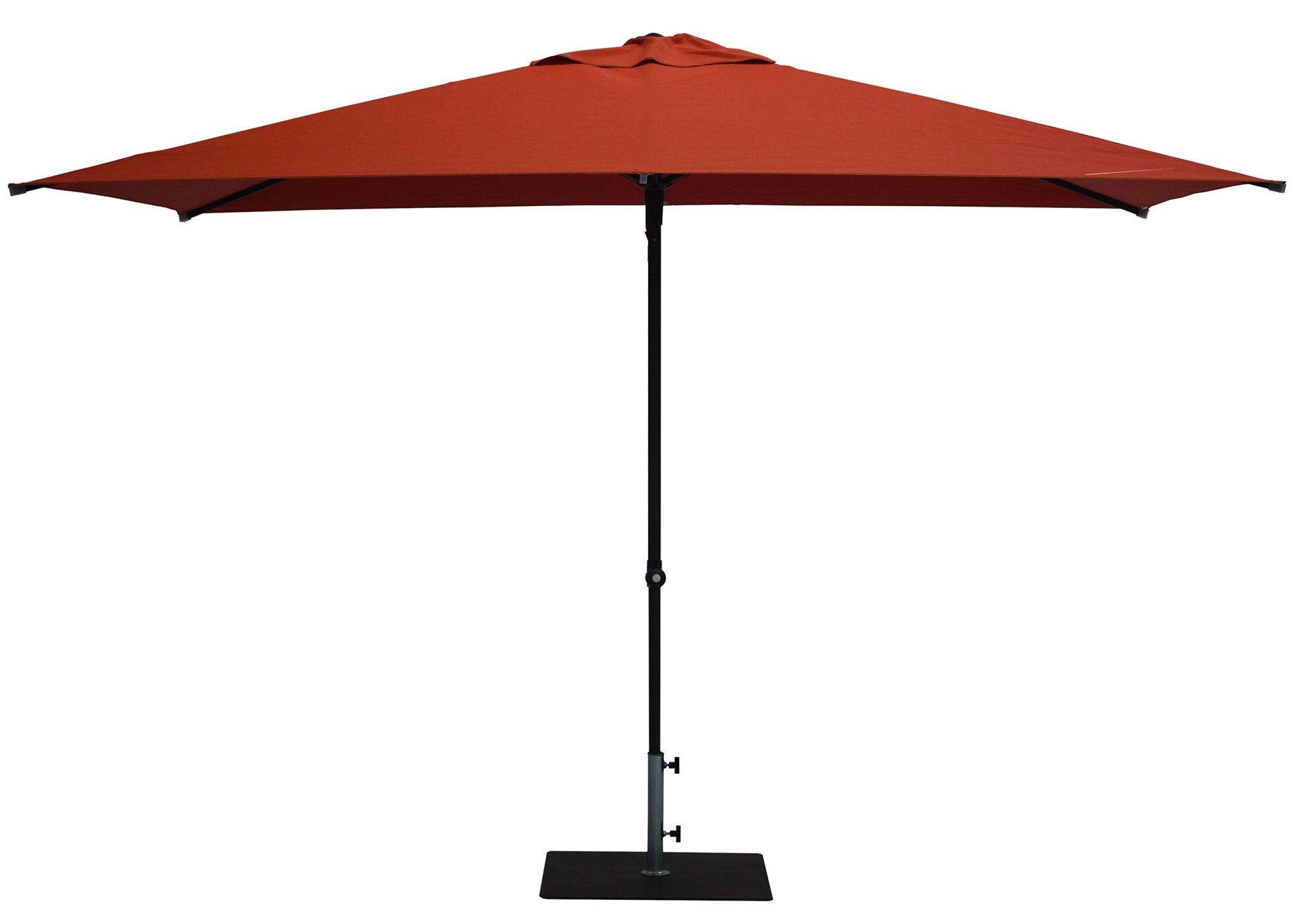 Ombrellone da Giardino 3x2 m Palo Ø38 mm in Alluminio Tessuto Olefin Trend Terracotta