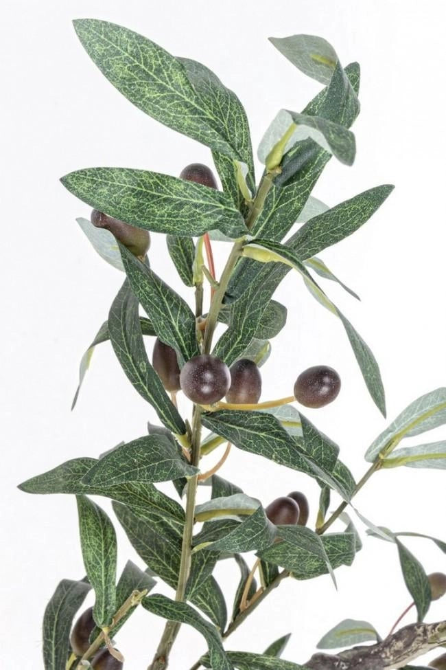 Pianta Artificiale Ulivo 984 Foglie H156 con Vaso Verde