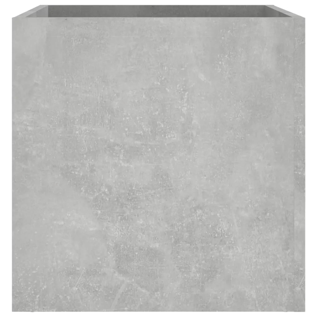 Fioriera-Vaso da Esterno-Contenitore per Piante Grigio Cemento 40x40x40 cm in Legno Multistrato