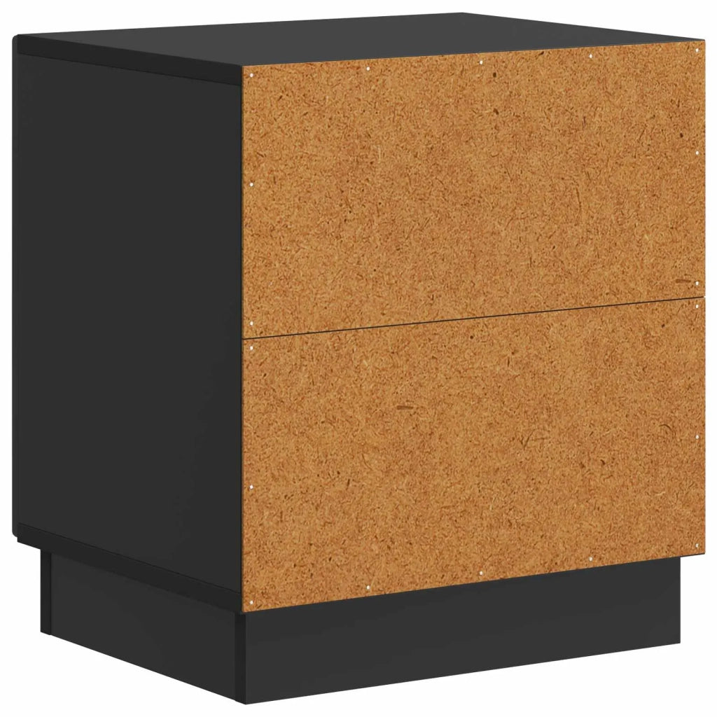 Comodino | Armadio da Notte | Mobiletto da notte Nero 43 x 34,5 x 47 cm Legno ingegnerizzato