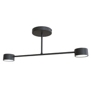 Plafoniera Moderna Thor 2 Luci Nera