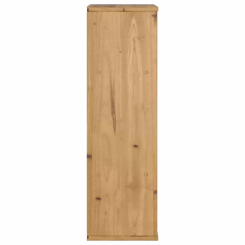 Mobiletto rustico con cassetto 40 x 24 x 79 cm legno di pino massello finitura cera miele 02_0058046